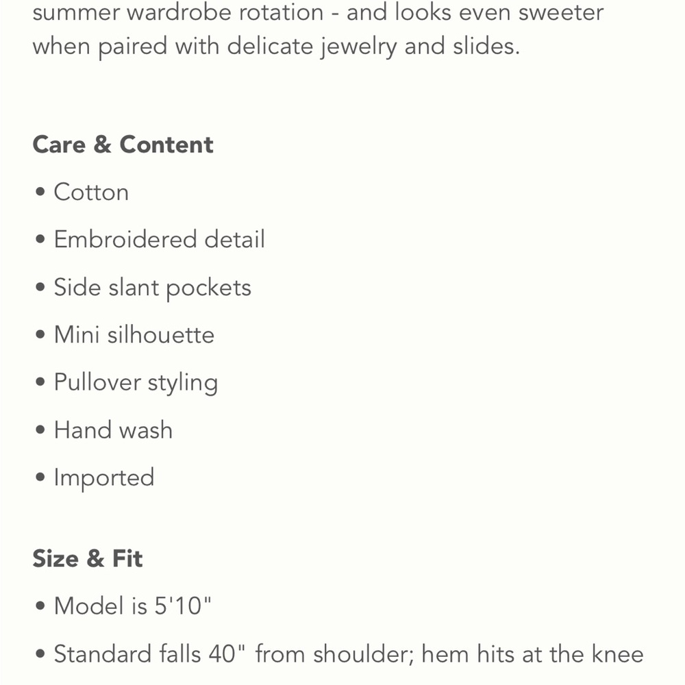 HP - 9/8/23 - Anthropologie Dolly Embroidered Sleeveless Dress - White - S - Picture 5 of 10